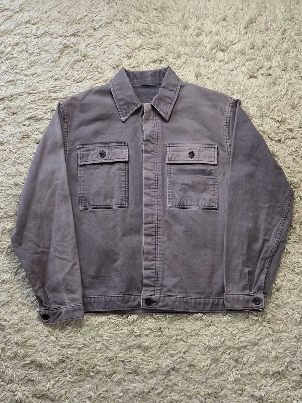 VTG 70s Italian Moleskin Double Pocket Work Jacket L